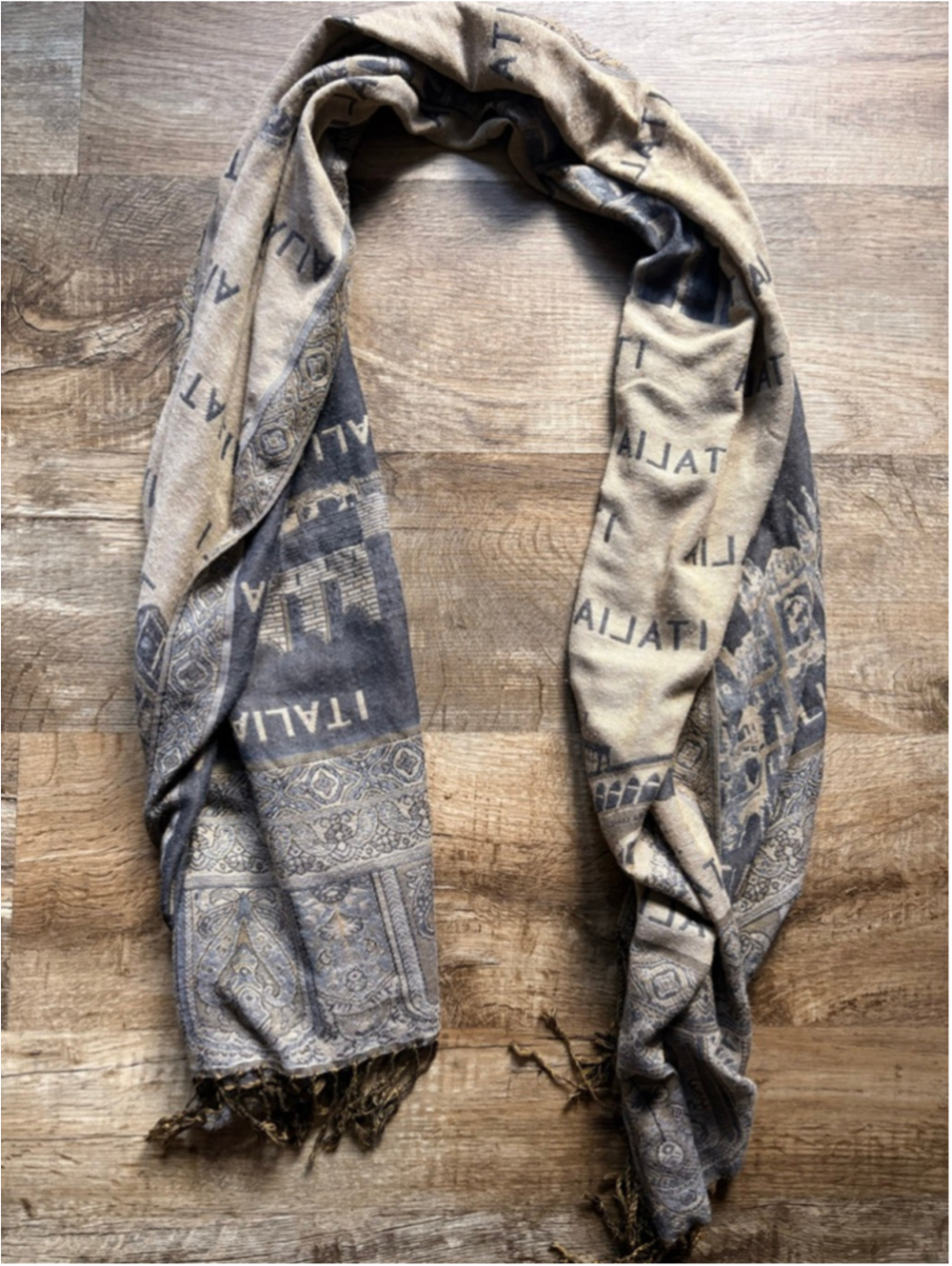 Italia Scarf with Landmark Print